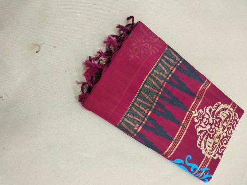 MANAMEDU BLOCK PRINTED SAREES WITH BLOUSE